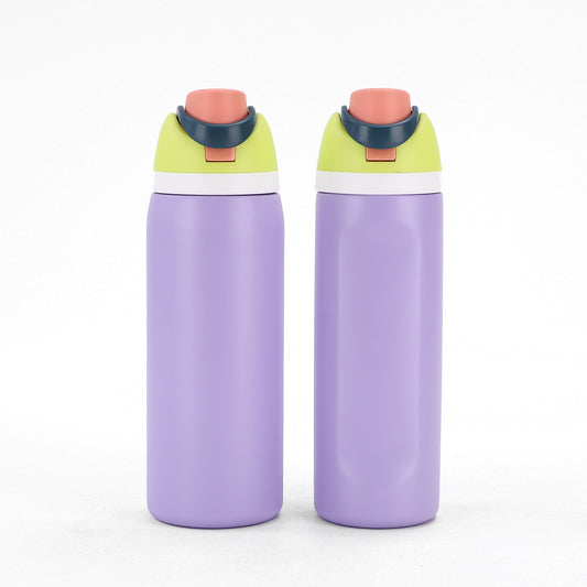 Insulated Stainless Steel Water Bottle (24OZ/32OZ), with straw, BPA-Free, great for sports and travel.